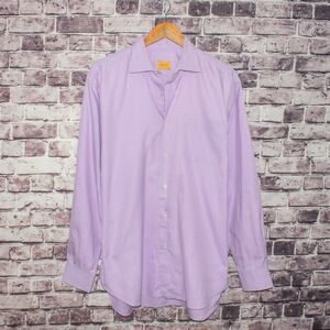 Robert Talbott CARMEL Dress Shirt Purple Houndstooth Sz 16 35